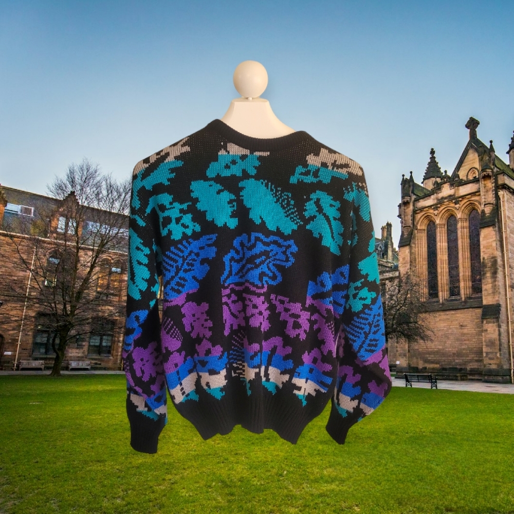 80s Colorful Crewneck Sweater